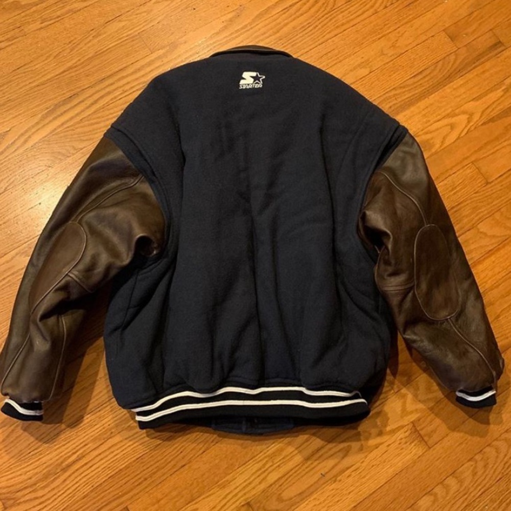 Vintage 90s Starter Miami Dolphins leather jacket - Picture 7 of 8